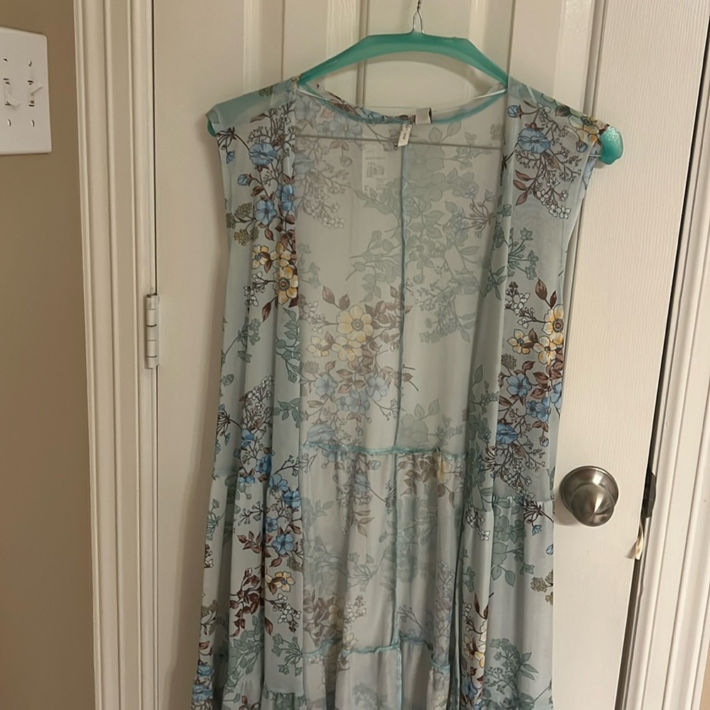 Green blue cover/kimono—XL